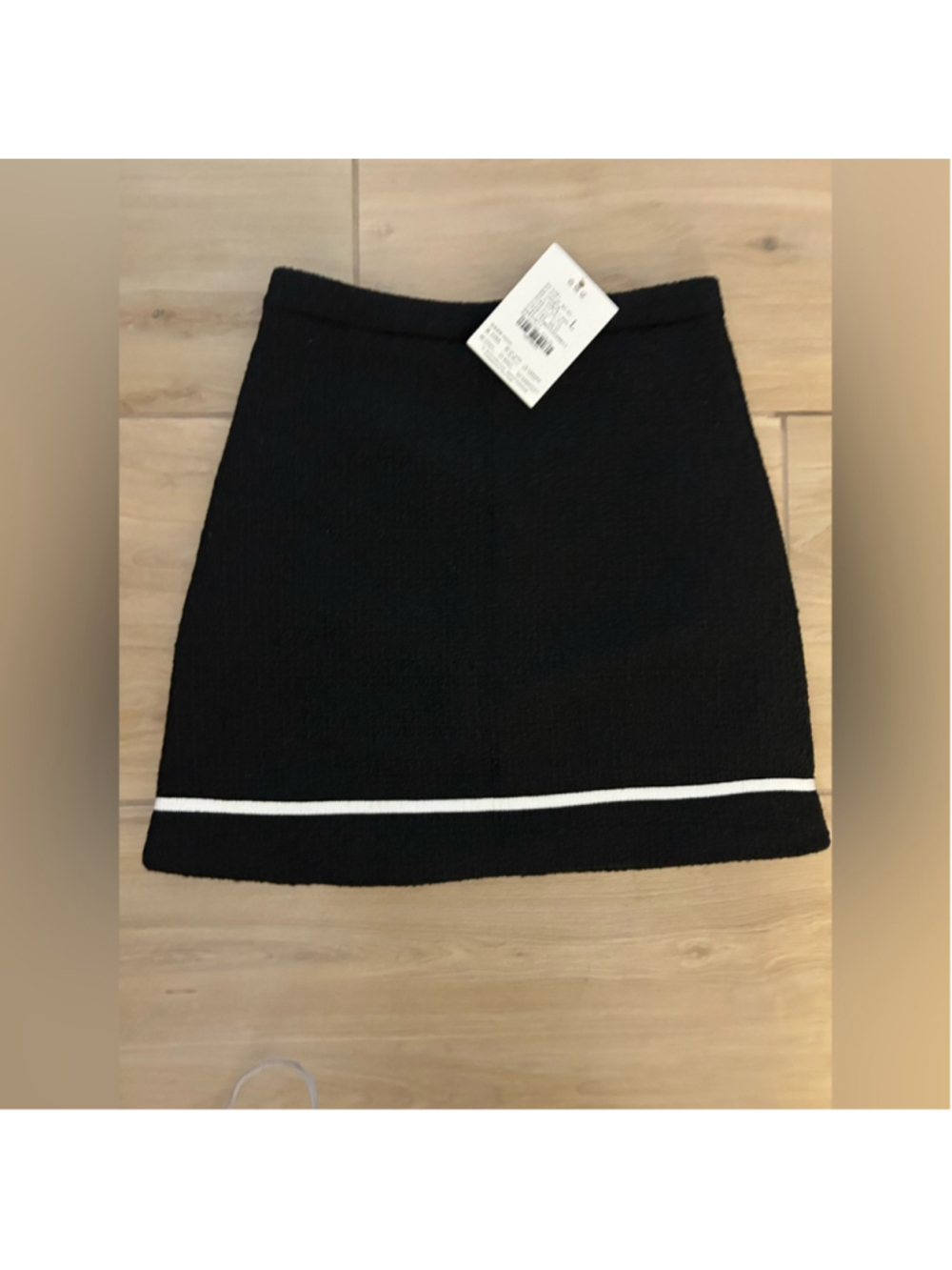 NEW Black Tweed Lined Career Mini Skirt M